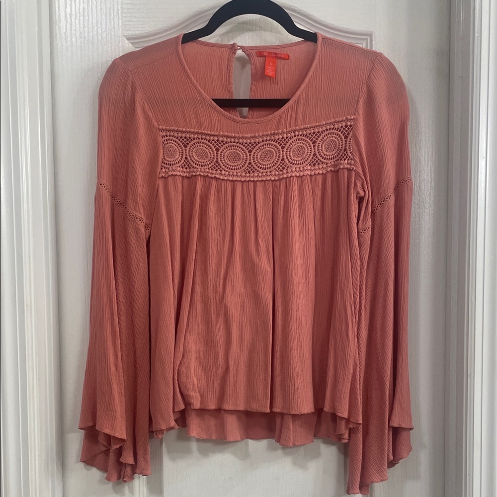 Chelsea & Violet Blouse with Crochet Accents